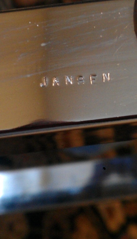 Pair of Maison Jansen Chrome and Brass Side Tables, Signed 5