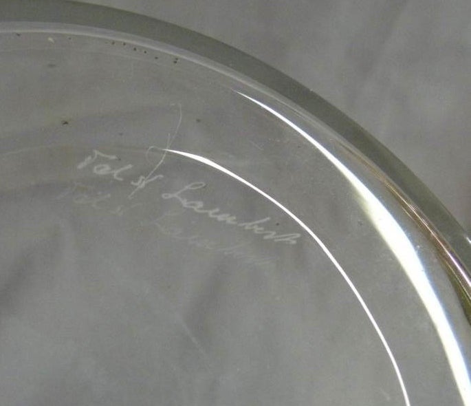 Glass Signed Val St. Lambert Mid Century Decanter