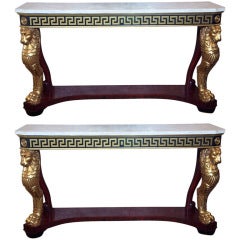 Extraordinary Pair of Neoclassical Consoles by Jansen