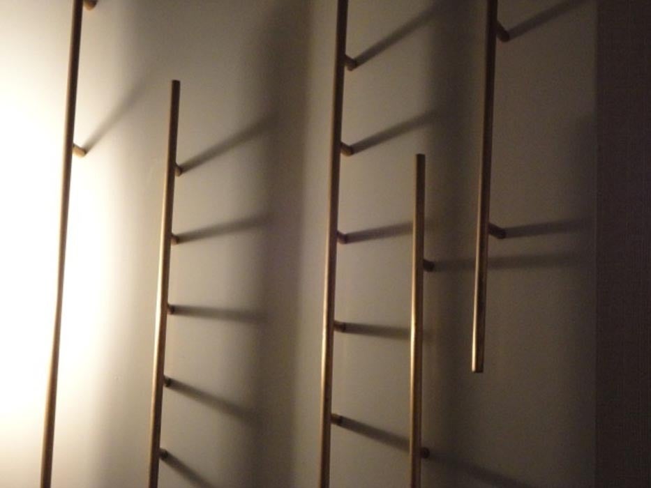 Brass A Pair of Wall Sconces by Gio Ponti for Lumi