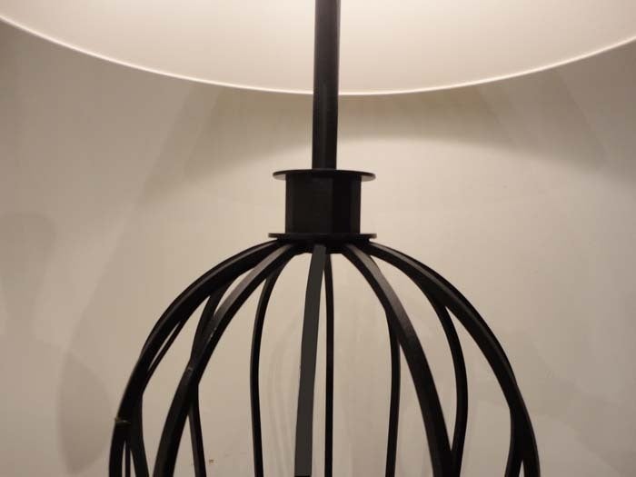 A Wrought Iron Floor Lamp In the Style of Jean Royere In Excellent Condition In New York, NY