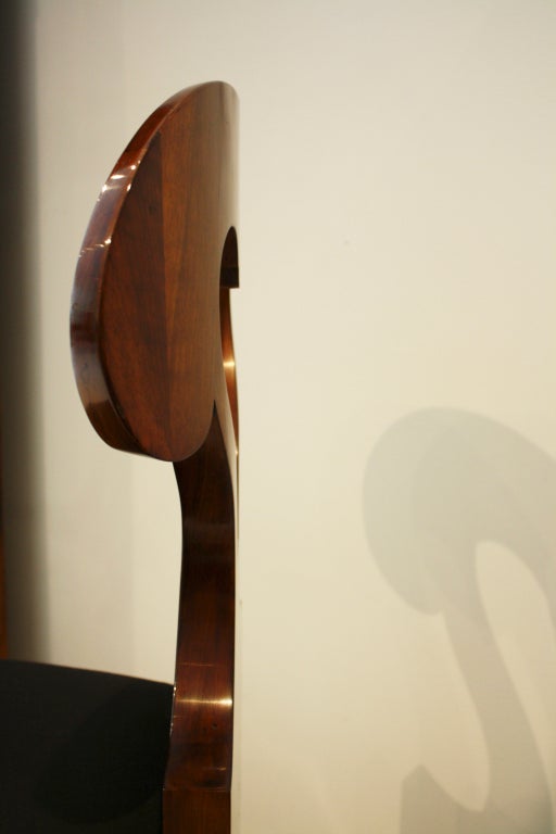 Walnut Heart-Shaped Biedermeier Side Chair