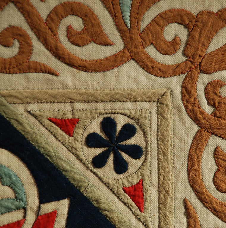 Fine Antique Egyptian Applique Square Textile 2