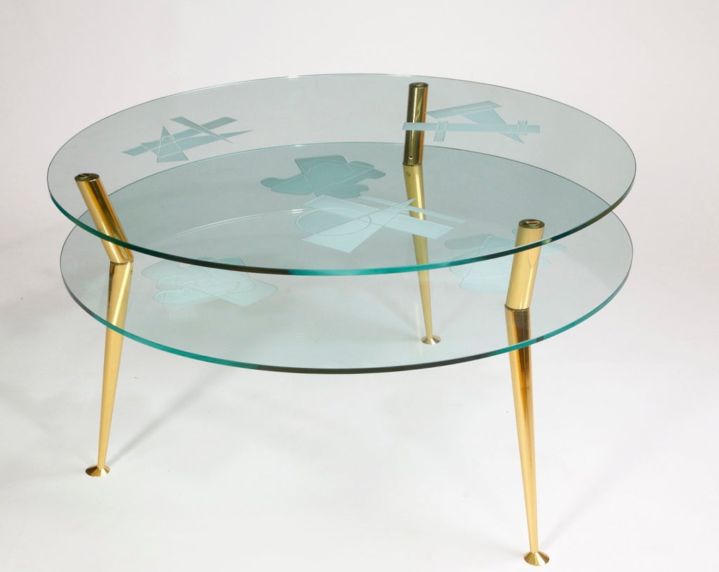 Italian Two Tiered Table By Roberto Rida