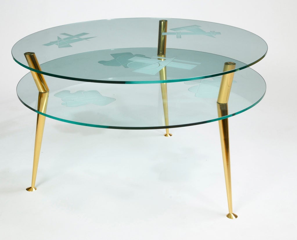 Contemporary Two Tiered Table By Roberto Rida