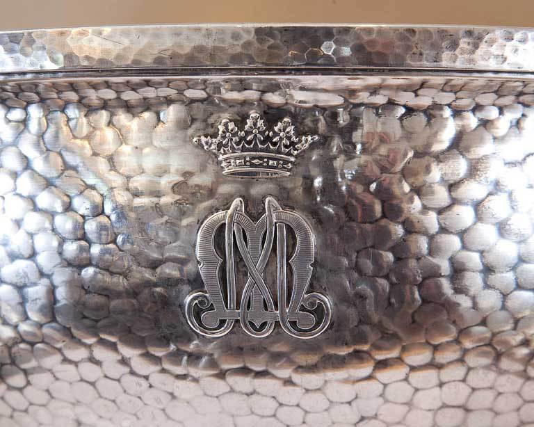 20th Century First Standard Silver Monumental French Pitcher and Bowl by Gustav Keller For Sale