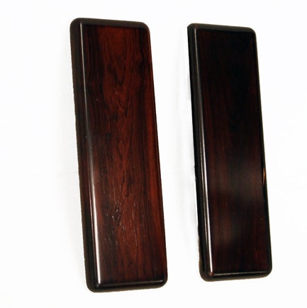 Set of 4 solid Rosewood door handles. Each handle is unique as seen in photos. Price below is per pair.