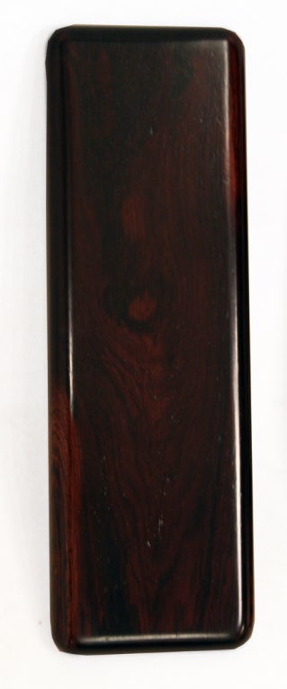 Mid-20th Century Set of Four Solid Rosewood Door Handles