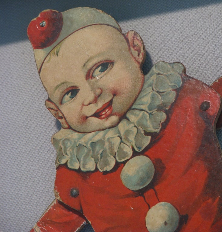 Articulated Clown Boy Puppet in Shadow Box 4