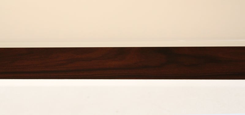 Mid-Century Brazilian Hardwood Coffee Table with Framed Reverse Painted Glass For Sale 2