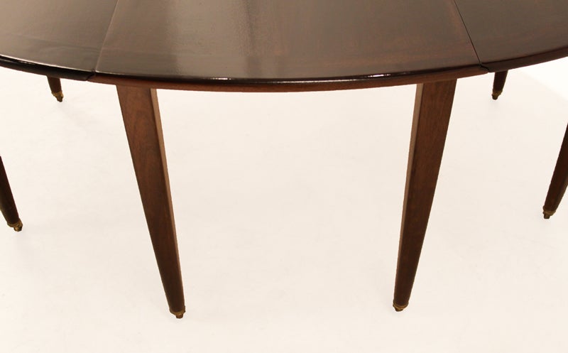 Mid-20th Century Edward Wormley Oval Drop-Leaf Mahogany Dining Table  For Sale