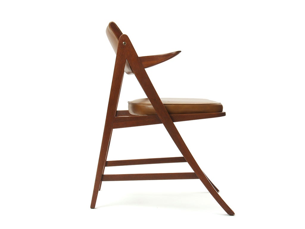 Mid-20th Century A-Frame desk chair by Edward Wormley