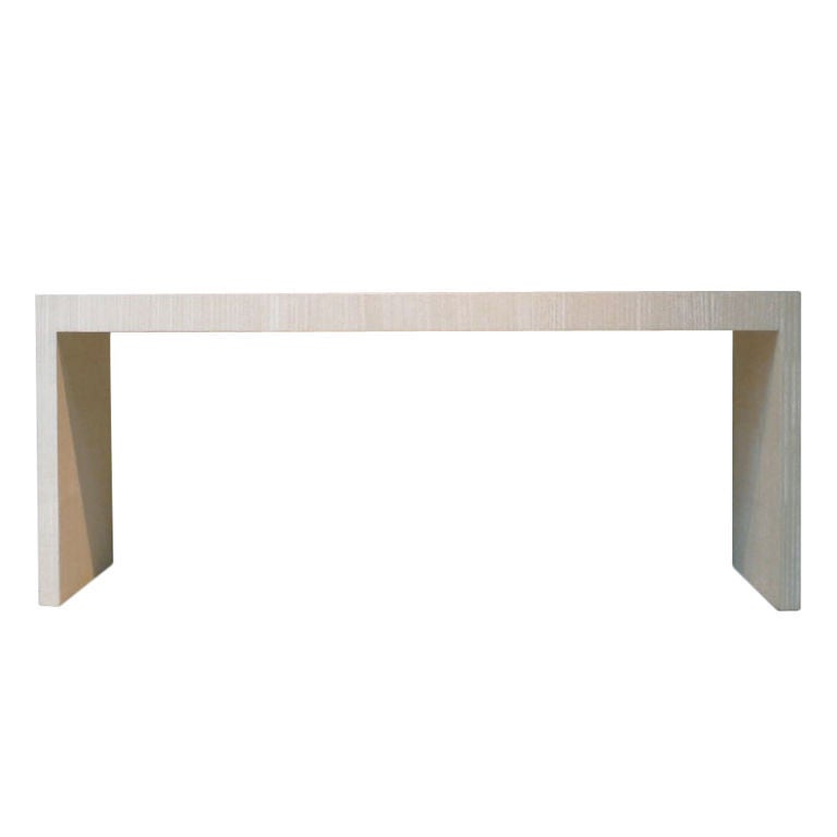Mother-of-Pearl White Textured Console by Pierre Bonnefille