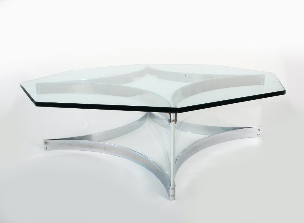 Large octagonal cocktail table designed by Alessandro Albrizzi.<br />
<br />
*Notes: There is no sales tax on this item if it is being shipped out of the state of Florida (Objects20c/Objects In The Loft will need a copy of the shipping document).