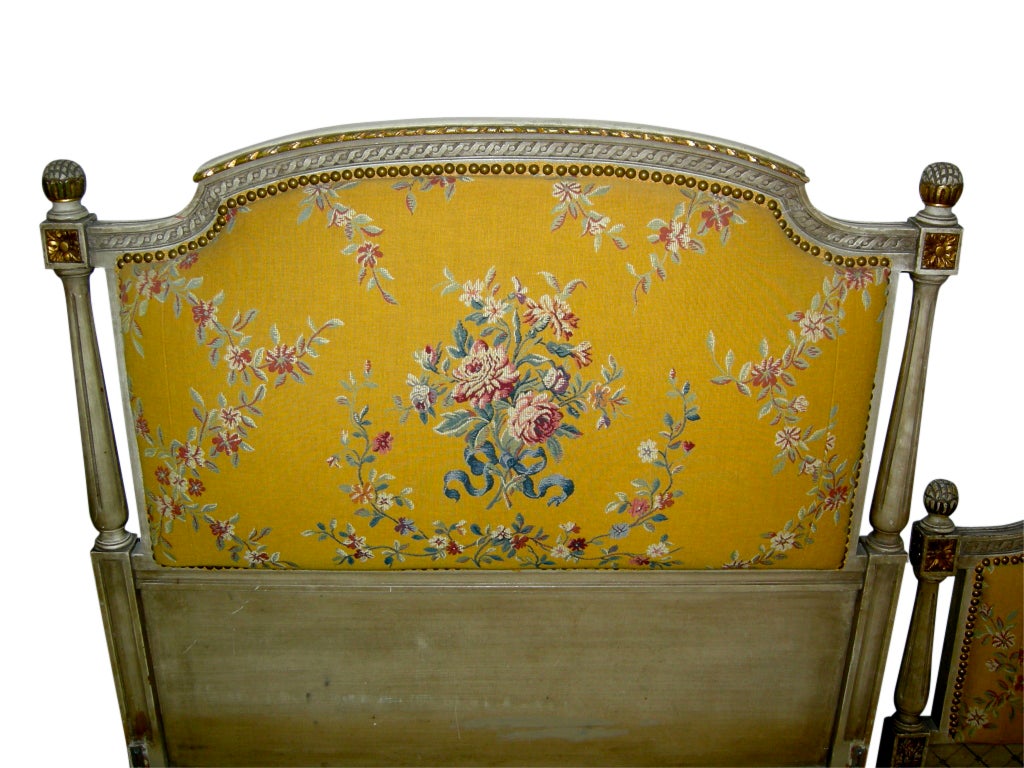 Pair of Twin Size French Headboard and Footboard 19th Century