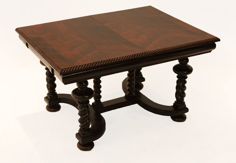 Mid-Century Modern Brazilian Exotic Hardwood Hand-Carved Dining Table, by Dom Pedro  For Sale