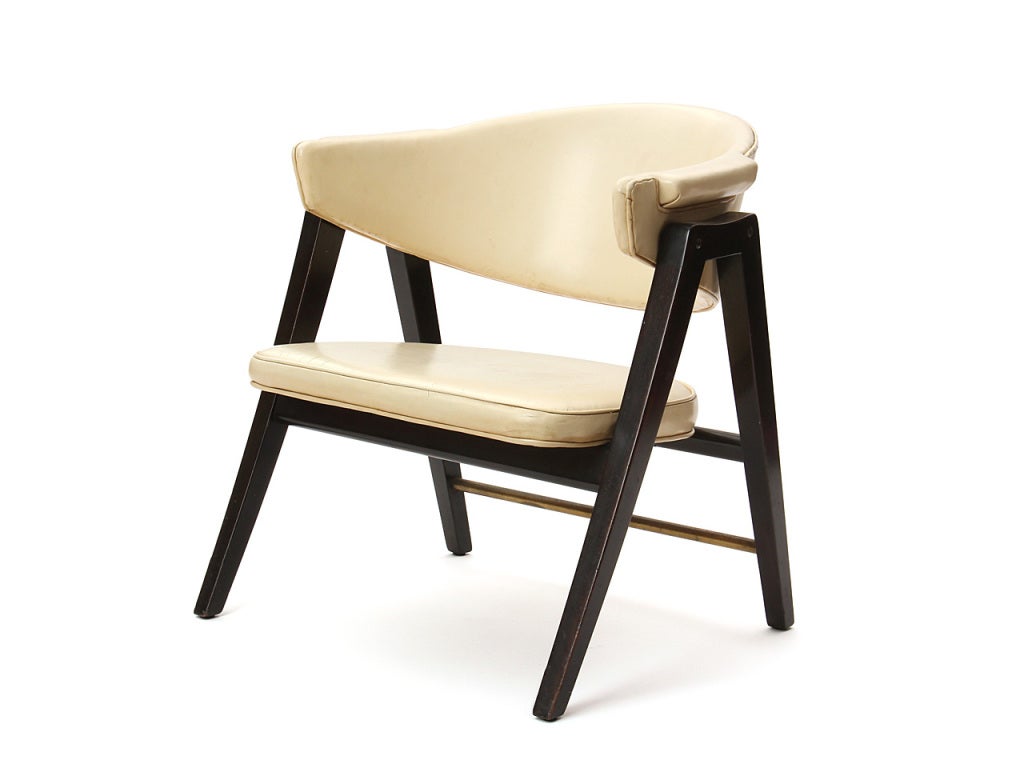 Mid-Century Modern A-Frame Armchair by Edward Wormley For Sale