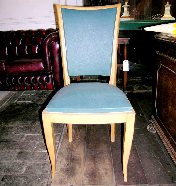Set of Six French 1940s Side Chairs In Good Condition For Sale In Stamford, CT