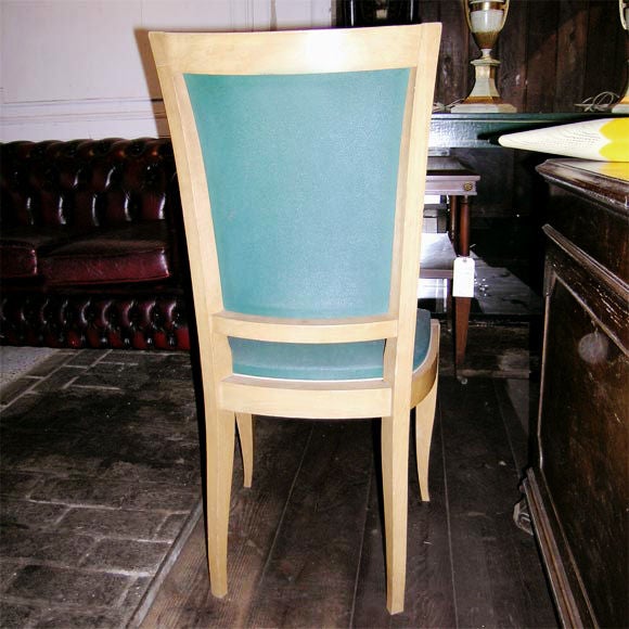 Wood Set of Six French 1940s Side Chairs For Sale