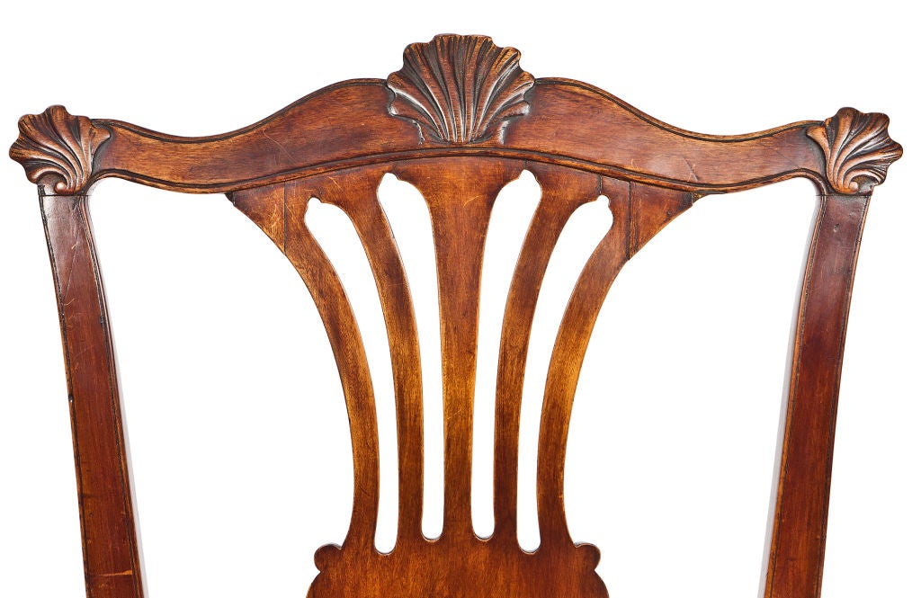 Mid-18th Century Set of Four Irish Georgian Mahogany Side Chairs For Sale