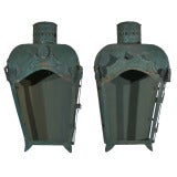 Pair of 19th c. French Tole Wall Lanterns