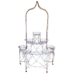 Antique Wire 3 Tier Plant Stand 5
