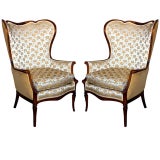 Pair of Mahogany Fan Back Arm Chairs
