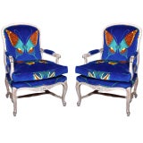 Pair of Maison Jansen Louis XV Style Arm Chairs