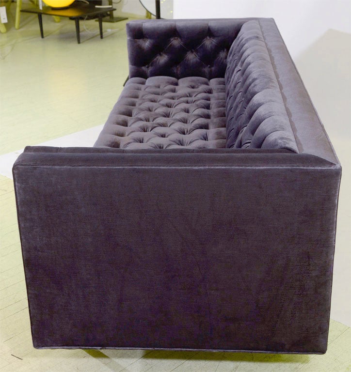 Mid-Century Modern Ludlow Custom Tufted Sofa For Sale