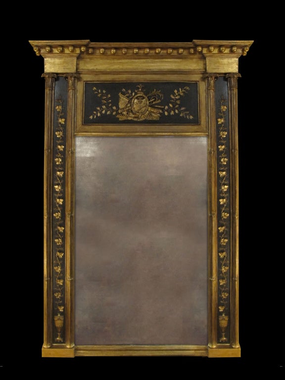 American Regency Giltwood Mirror Attributed to Thomas Fentham, circa 1810 For Sale