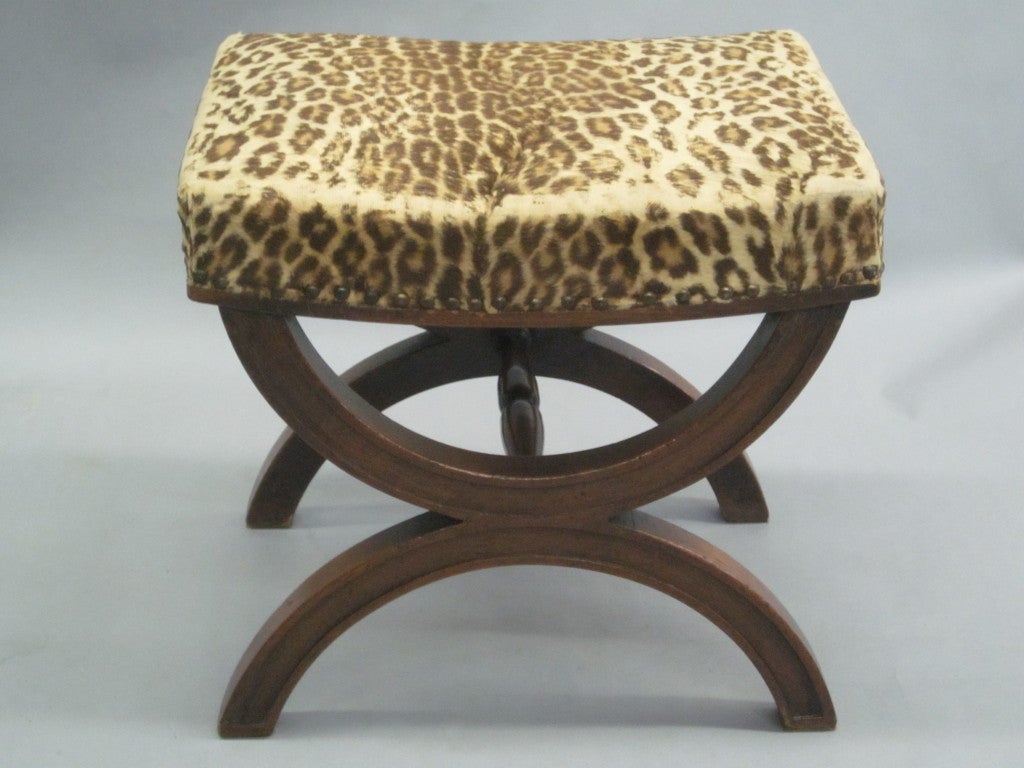 French Modern Neoclassical Bench or Stool in the Manner of Andre Arbus In Good Condition For Sale In New York, NY