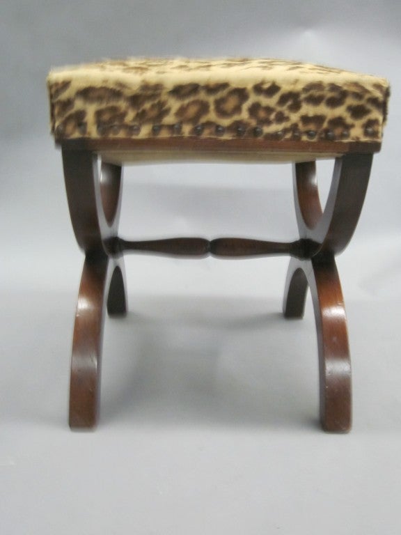 20th Century French Modern Neoclassical Bench or Stool in the Manner of Andre Arbus For Sale