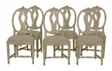 Swedish Painted Oval Back Dining Chairs