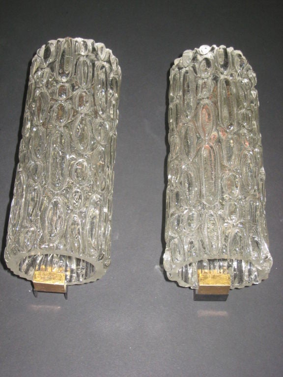 Pair of Italian Murano Glass Sconces For Sale 4