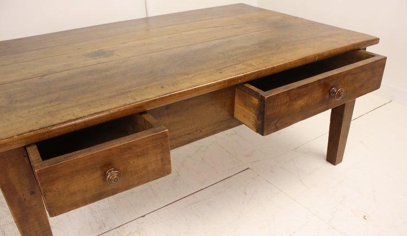 Beautifully Timbered Antique French Applewood Coffee Table In Good Condition In Port Chester, NY