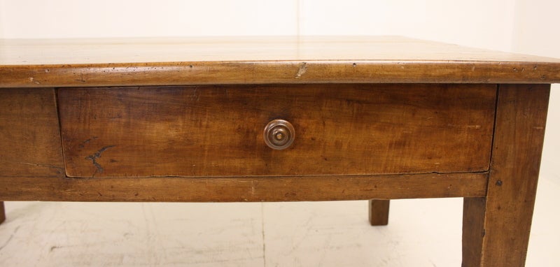 19th Century Beautifully Timbered Antique French Applewood Coffee Table