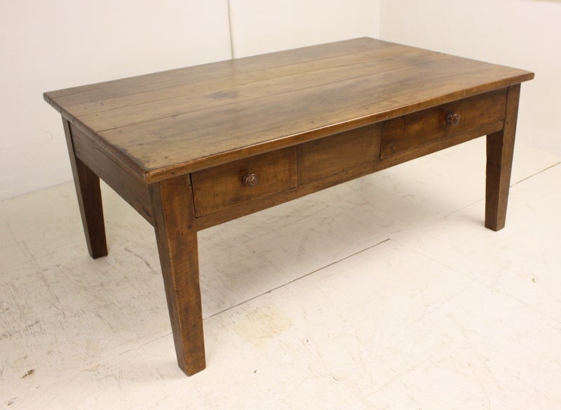 Beautifully Timbered Antique French Applewood Coffee Table 2
