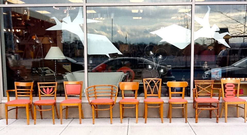 20th Century Set of 9 Art Deco Cafe Chairs by Kohn Mundus