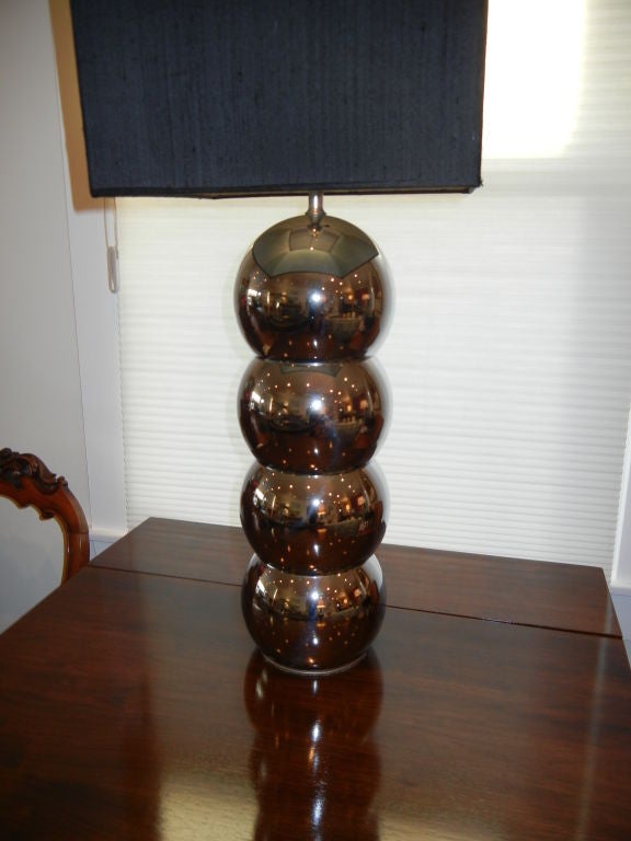 Pair of Chrome  1960s Caterpillar Lamps