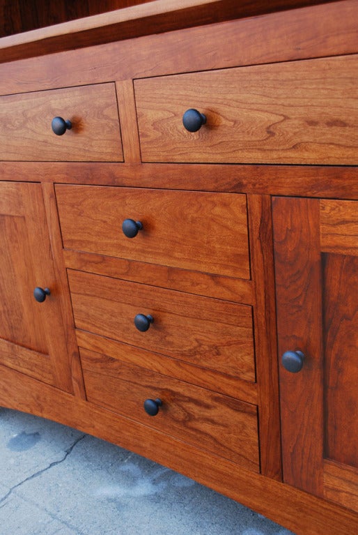 American Craftsman Craftsman Style Hutch Made from Cherrywood For Sale