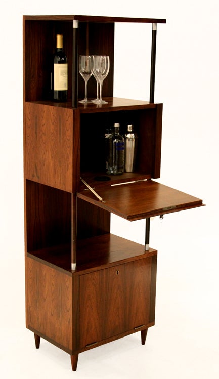 Joaquim Tenreiro Brazilian Hardwood Bookshelf Cabinets For Sale 2