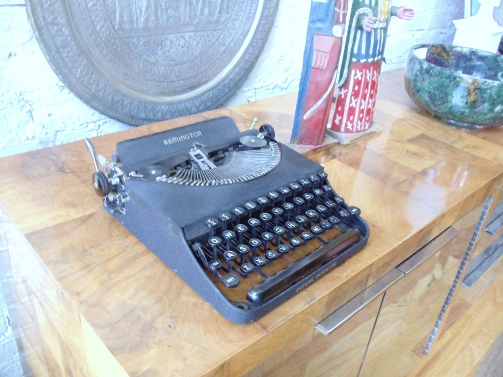 A Deluxe Remette typewriter by Remington. The original laptop.