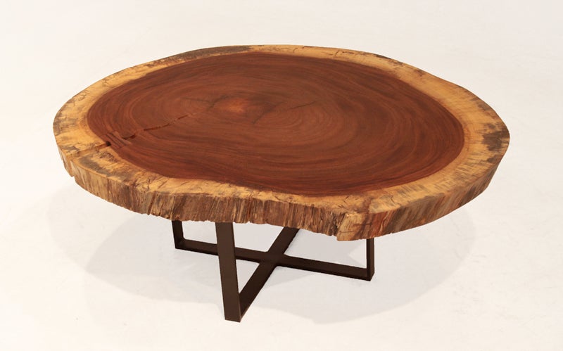Solid Devil S Ear Tree Round Coffee Table At 1stdibs Solid Devil S Ear Tree Round Coffee Table 3