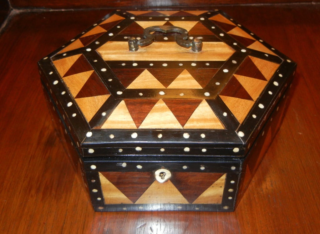 Sri Lankan Set Of 3 Colonial Dutch Antique Boxes From Ceylon
