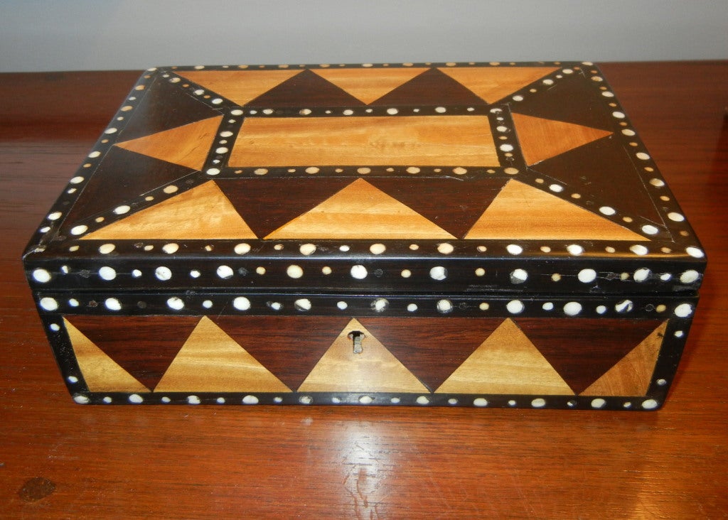 19th Century Set Of 3 Colonial Dutch Antique Boxes From Ceylon