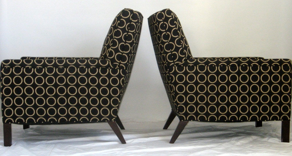 Upholstery T.H. Robsjohn-Gibbings, 1954 for Widdicomb lounge chairs For Sale