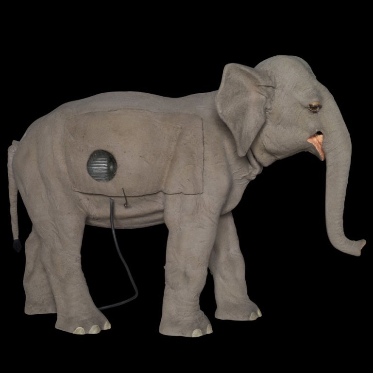 20th Century Elephant Automaton In Felt