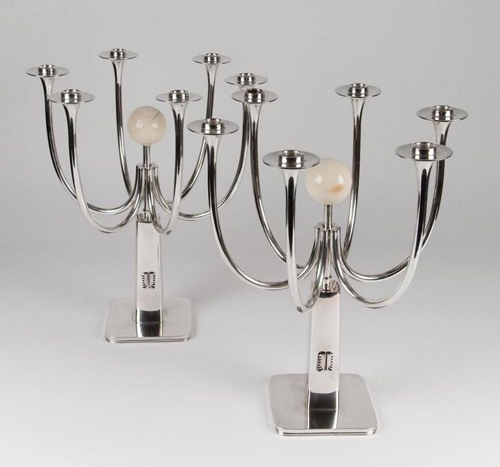 Mid-20th Century Pair of Candelabra by Sant'Elia For Sale