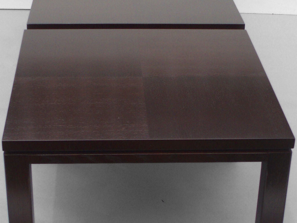 Mid-Century Modern Three-Piece Dark Finish Coffee Table