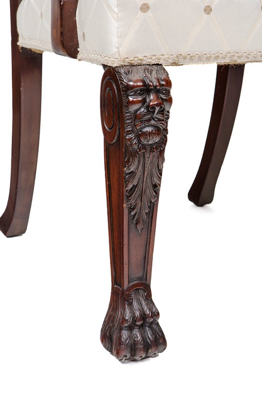 Set of 12 Carved Mahogany Dining Chairs, after Giles Grendey 3